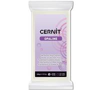 CERNIT CE0880500010C - Pâte polymère Opaline 500g - Blanc -Semi translucide