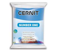 CERNIT CE0900056200C - Un Pain de Pâte Polymère Number one - Pâte à Modeler à Cuire - Couleur bleu - Bloc de 56 g