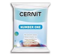 CERNIT CE0900056214C - Un Pain de Pâte Polymère Number one - Pâte à Modeler à Cuire - Couleur bleu ciel - Bloc de 56 g