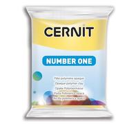 Cernit Pâte à modeler à cuire Number One - Jaune - Bloc 56 g