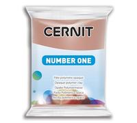 CERNIT CE0900056812C - Un Pain de Pâte Polymère Number one - Pâte à Modeler à Cuire - Couleur taupe - Bloc de 56 g