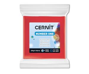 CERNIT CE0900250400C - Pâte polymère Number One 250g - Rouge - Opaque