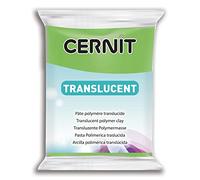 CERNIT CE0920056605C-Pâte polymère Translucent 56g-Vert citron-Translucide
