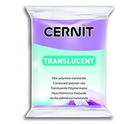 CERNIT CE0920056900C - Un Pain de Pâte Polymère Translucide - Pâte à Modeler à Cuire - Couleur violet - Bloc de 56 g