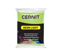 CERNIT CE0930056600C - Un Pain de Pâte Polymère Neon Light - Pâte à Modeler à Cuire - Couleur Vert - Bloc de 56 g