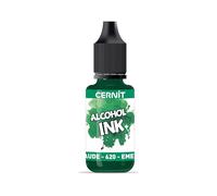 CERNIT CE2000020620C - Un flacon d' encre d'alcool Vert émeraude - Dessins, DIY, créativité, Couleur - Flacon 20 ml - Alcohol Ink pour adulte - Embout de précision pour appliquer facilement