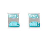 CERNIT CE8856010AMZC - Un lot de 2 Pains de Pâte Polymère OPALINE - Pâte à Modeler à Cuire - Couleur Blanc - 2 Blocs de 56 g