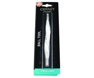 CERNIT CE916C - Un outil de modelage à boules en métal - 5mm/3mm - Outil pour texturer la pâte polymère, l'argile, la porcelaine froide