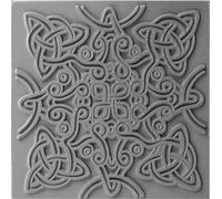 CERNIT CE95023C - Plaque texture 9x9cm - Pâte polymère - Nœud celtique