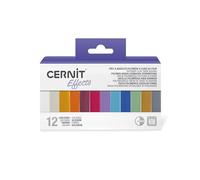 CERNIT CEASS003C - Set 12 pâtes polymères 25g - Assortiments effets