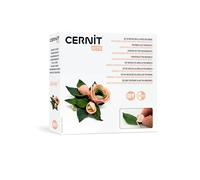 CERNIT CEKIT006C - Kit starter, Broche Fleur - Modelage DIY - Kit d'initiation - Pâte polymère - Boîte réutilisable 15x3x15 cm