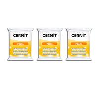 CERNIT Lot de 3 Pâtes à modeler polymère PEARL 56 g Nacré