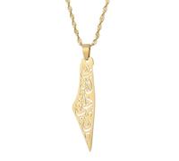 Cernomal Colliers avec Pendentif Carte du Drapeau De La Palestine - Hommes Femmes Breloque À Motif De Fleur Creuse Ethnique Hip Hop Pays Cravates Ras du Cou, Bijoux Cadeaux Chaîne De Cl