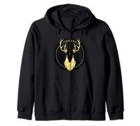 Cernunnos Dieu de la forêt païenne celtique avec pentagramme Sweat à Capuche