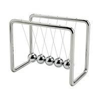 CERROPI Newtons Cradle, 25s + Swing Time, Pendule de Newton 5 Balles d'équilibre, Gadget Décoration de bureau, Jouets de science physique pour la maison et le bureau