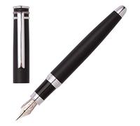 Cerruti 1881 Austin Diamond Stylo plume Noir | Instrument d'écriture emblématique | Coffret cadeau