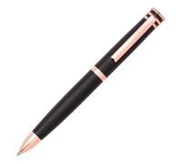 Cerruti 1881 Austin Stylo à bille | Instrument d'écriture emblématique | Encre bleue | Coffret cadeau (noir/or rose) 136 mm x 12 mm (5,4 po x 0,5 po)