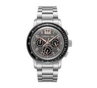Cerruti 1881 - Chronographe Petroio - Quartz Mouvement de Montre - Largeur du boîtier: 43 mm - Acier Inoxydable - Black - 3 ATM
