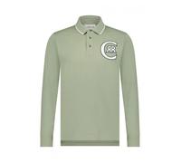 Cerruti 1881 Polo liseret manches longues uni Nobile Vert d'Eau Homme S