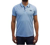 Cerruti 1881 Polo manches courtes chiné Classic Bleu Clair Homme XXL