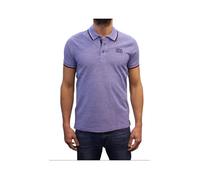 Cerruti 1881 Polo manches courtes chiné Classic Bleu Roi Homme XL