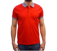 Cerruti 1881 Polo manches courtes col gris Santerno Rouge Homme M
