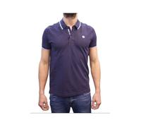 Cerruti 1881 Polo manches courtes logo gomme Isonzo Bleu Marine Homme M
