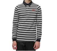 Cerruti 1881 Polo manches longues rayures Calabria Gris Homme S