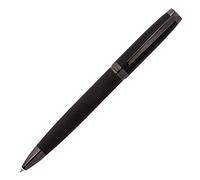 Cerruti 1881 Stylo à bille Myth Black - Avec corps noir - Mine bleue - Coffret cadeau Gun