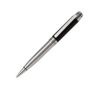 CERRUTI 1881: Stylo bille HERITAGE Noir. Stylo métallique aux finitions noires extra-léger à fermeture giratoire