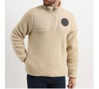 Cerruti 1881 Sweat-shirt polaire demi zip Sherpa Frontignan Beige Homme M