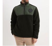 Cerruti 1881 Sweat-shirt polaire demi zip Sherpa Frontignan Kaki Homme M