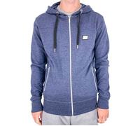 Cerruti 1881 Sweat-shirt zippé à capuche uni Etretat Bleu Marine Homme L