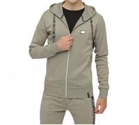 Cerruti 1881 Sweat-shirt zippé à capuche uni Etretat Vert Amande Homme M