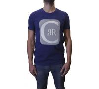 Cerruti 1881 T-shirt manches courtes col rond logo rayé De Niro Bleu Marine Homme S