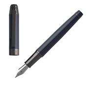 Cerruti NST9472N 1881 Heritage Dark Blue Stylo plume en laiton, couleur de l'encre bleu-gris, couleur de l'encre : bleu, longueur : 13,9 cm