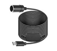 CERRXIAN 10 Pieds USB C mâle vers 12V Allume-Cigare de Voiture Step Up Socket Adaptateur Câble d'alimentation pour Dash Cam, GPS, Bandes Lumineuses LED de Voiture-3 m