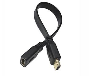 CERRXIAN 1FT plat Slim haute vitesse par câble HDMI Extension A mâle vers A femelle câble