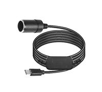 CERRXIAN 2,2 Fuß USB-C-Stecker Auf 12 V Auto-Zigarettenanzünder Step-Up-Buchse Adapter Stromkabel für Dashcam, GPS, Auto-LED-Lichtleisten - 0,7 m