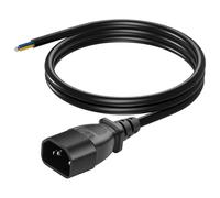 CERRXIAN Câble d'alimentation C13 à fil plat IEC 320 C13 3 broches avec câble ouvert dénudé 18 AWG haute performance de rechange C13 vers fil plat (mâle)