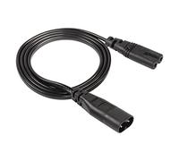 CERRXIAN Câble d'alimentation IEC 320 C7 vers C8 de 1 m, câble Adaptateur Principal d'alimentation d'extension C8 mâle vers C7 Femelle, 2,5 A 250 V pour écran d'ordinateur, imprimante, Scanner, etc.