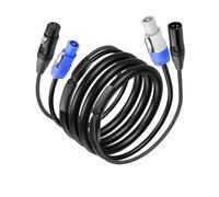 CERRXIAN Câble d'extension PowerCon et DMX de 2 m, 13 AWG AC Power DMX 3 broches XLR pour éclairage de scène, concerts, événements