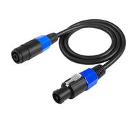 CERRXIAN Câble d'extension Speakon, cordon audio Speakon mâle à femelle avec verrouillage par torsion, pour haut-parleur, amplificateur, scène DJ (1M/3.3FT)