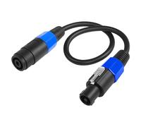 CERRXIAN Câble d'extension Speakon, cordon audio Speakon mâle à femelle avec verrouillage par torsion, pour haut-parleur, amplificateur, scène DJ (0.5M/1.6FT)