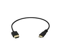 Cerrxian Câble HDMI 2.0 Haute Vitesse 4K Ultra HD 0,3 m (Norme la Plus récente) Compatible Ethernet, 3D, Retour Audio(HDMI Male to Mini HDMI Male)