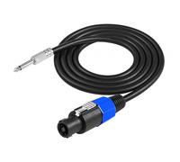 CERRXIAN Câbles de haut-parleur Speakon vers 1/4" mâle, 1,8 m, professionnel, mâle vers prise TS 6,35 mm, cordon de connexion pour amplificateur audio pour cordon de haut-parleur avec verrou tournant