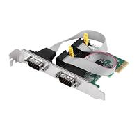 CERRXIAN Carte adaptateur série RS232 PCI Express 2 ports, DB9 Dual Channel PCIe X1 AX99100 pour PC de bureau