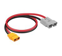 CERRXIAN Connecteur de Batterie 10 AWG 50 A vers câble XT90, tête Femelle XT90 vers câble 50 A pour banques d'alimentation extérieures, Batteries au Lithium, Panneaux solaires vers rallonges (F)