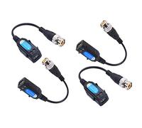CERRXIAN Connecteurs balun vidéo HD BNC mâle vers 2 vis bornier à ressort type balum connecteur passif HD CVI/AHD/TVI émetteurs-récepteurs de signal (501C) deux paires