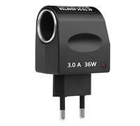 CERRXIAN Convertisseur CA vers CC, 230 V à 12 V et 3000 mA, Max 36 W, Adaptateur Secteur de Voiture, Mini convertisseur de Tension, Prise UE (36W)